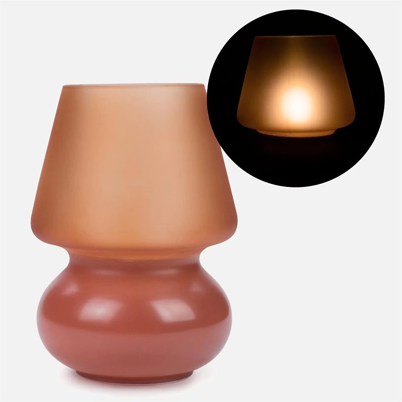 Glass Table Lamp - Orange