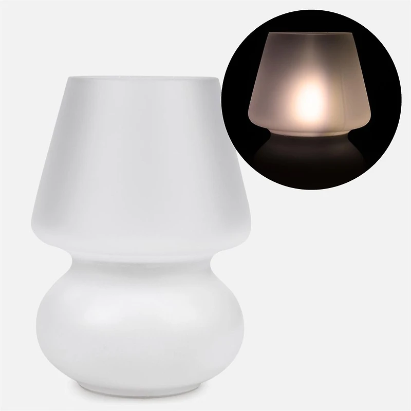 Lampe de table en verre