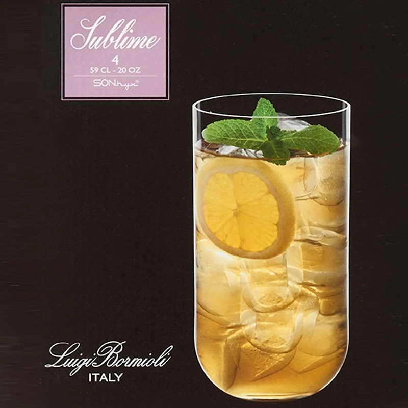 Sublime Set of 4 Beverage Glasses by Luigi Bormioli