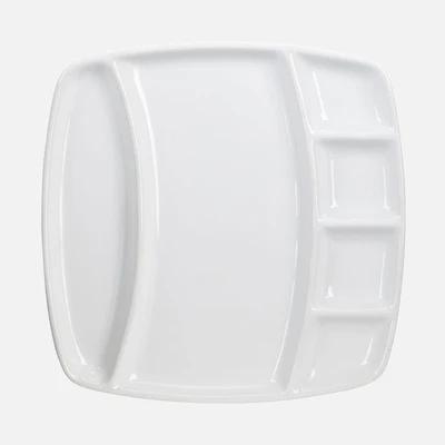 Trudeau assiettes à fondue carrées - blanc, ensemble de 4