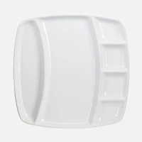 Trudeau assiettes à fondue carrées - blanc, ensemble de 4