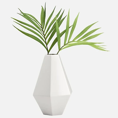 Facet Two Tone Tapered Ceramic Vase 10" by Torre & Tagus