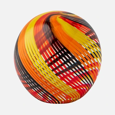 Torre & Tagus Multi-Stripe Glass Paperweight 