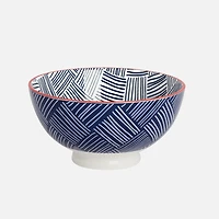 Kiri Blue Hatch Weave Bowl 6" by Torre & Tagus