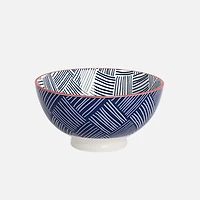 Kiri Blue Hatch Weave Bowl 4.5" by Torre & Tagus