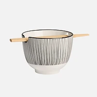 Set of 2 Kiri Noodle Bowls 5" with Chopsticks by Torre & Tagus