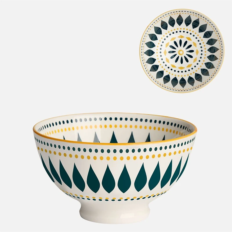 Kiri Petal Dot Daisy Bowl 4.5" by Torre & Tagus
