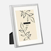 Satin Brushed Metal Frame, 5" x 7" - Silver 