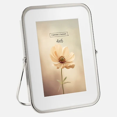 Torre & Tagus Aura Curved Trim Photo Frame - Silver