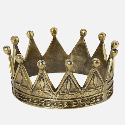 Torre & Tagus Crown Sculpture - Vintage Gold