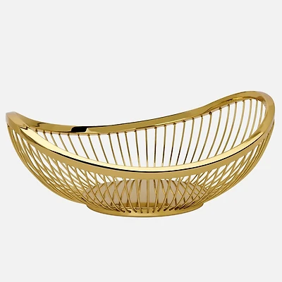 Torre & Tagus Collection de bols en fil de métal Slope - Doré