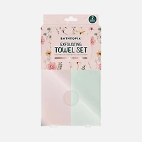 Bathtopia Exfoliating Towel, Set of 2