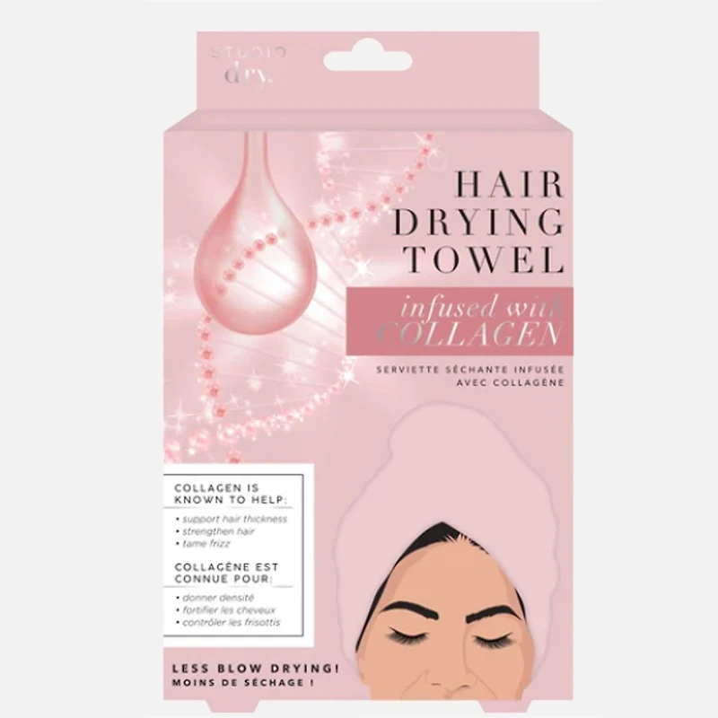 Studio Dry Hair Drying Towel Infused with Collagen