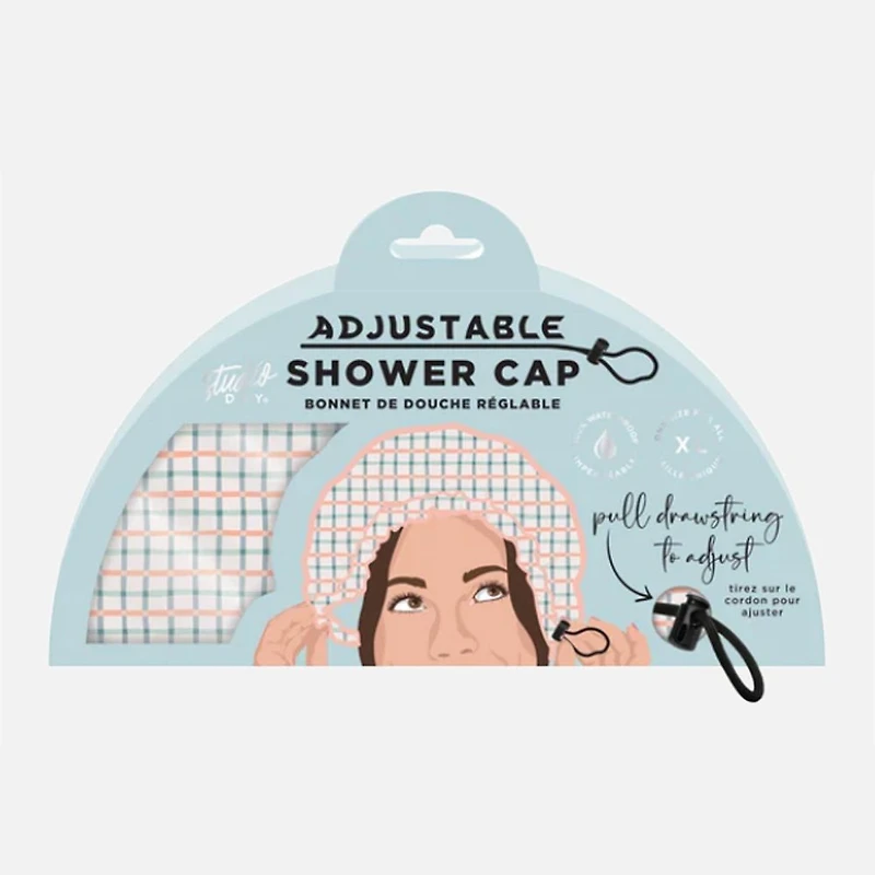 Adjustable Shower Cap - Lines