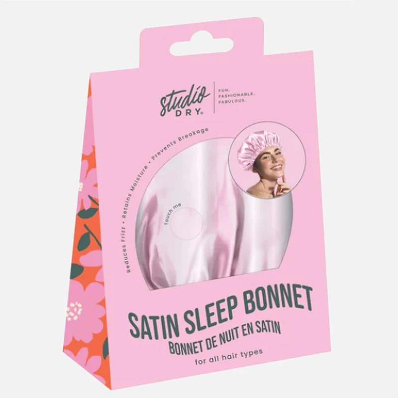 Satin Sleep Bonnet - Pink