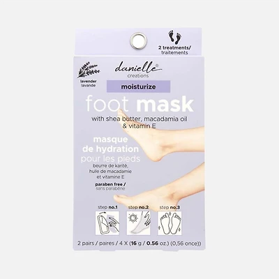 Danielle Creations Lavender Moisturizing Foot Masks, 2 Pairs
