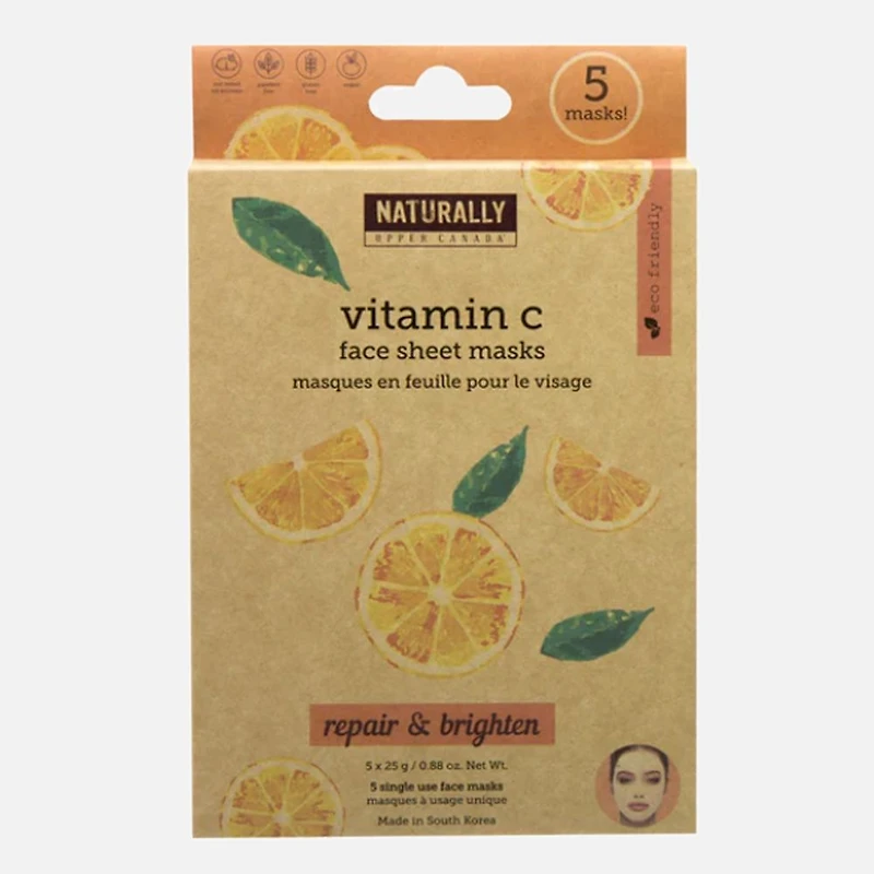 Sheet Mask Vitamin C, 5 Pieces
