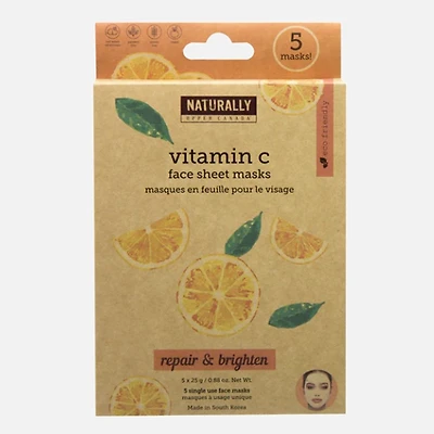 Sheet Mask Vitamin C, 5 Pieces