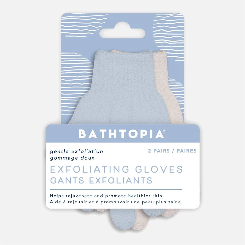 Gants exfoliants, 2 paires