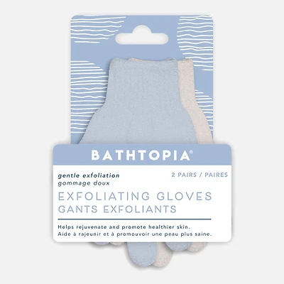 Gants exfoliants, 2 paires