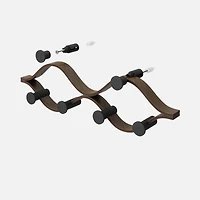 Montage 6 Hook Black - Walnut