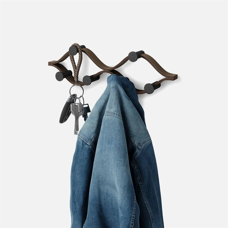 Montage 6 Hook Black - Walnut