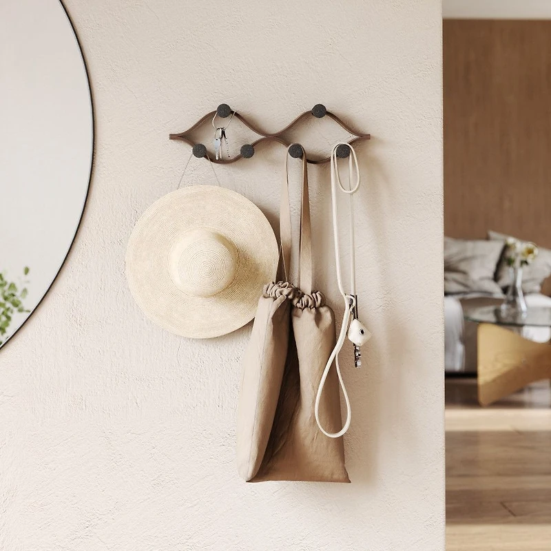Montage 6 Hook Black - Walnut
