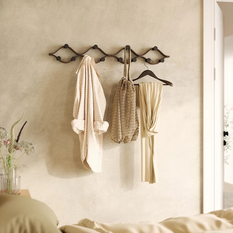 Montage 6 Hook Black - Walnut