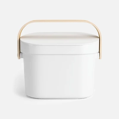 Bellwood Compost Bin - White/Natural 