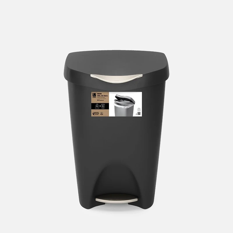 Umbra Brim Step Bin With Lid, 50L