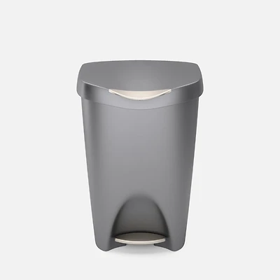 Umbra Brim Poubelle à pédale avec couvercle, 50 L - Nickel