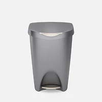 Umbra Brim Poubelle à pédale avec couvercle, 50 L - Nickel