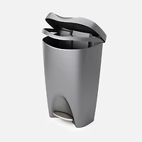 Umbra Brim Poubelle à pédale avec couvercle, 50 L - Nickel