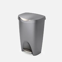 Umbra Brim Poubelle à pédale avec couvercle, 50 L - Nickel