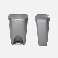 Umbra Brim Poubelle à pédale avec couvercle, 50 L - Nickel