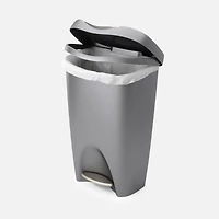 Umbra Brim Poubelle à pédale avec couvercle, 50 L - Nickel