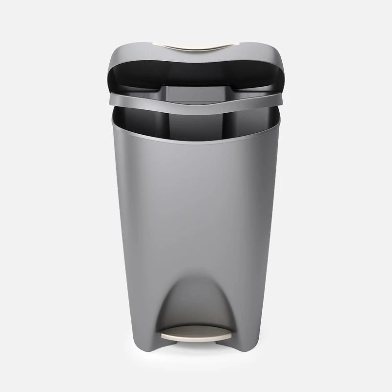 Umbra Brim Poubelle à pédale avec couvercle, 50 L - Nickel