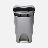 Umbra Brim Poubelle à pédale avec couvercle, 50 L - Nickel