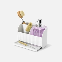 Umbra Sling Sink Caddy With Soap Pump - White