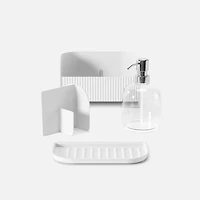 Umbra Sling Sink Caddy With Soap Pump - White