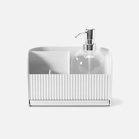Umbra Sling Sink Caddy With Soap Pump - White