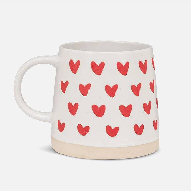 Wide Base Heart Mug