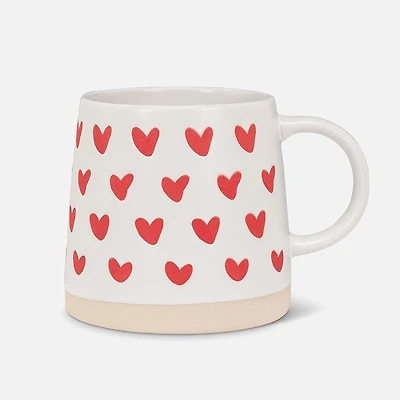 Wide Base Heart Mug