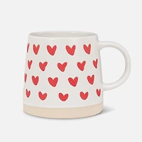 Wide Base Heart Mug