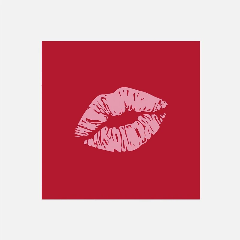 Lèvres imprimés serviettes cocktail, Paquet de 20