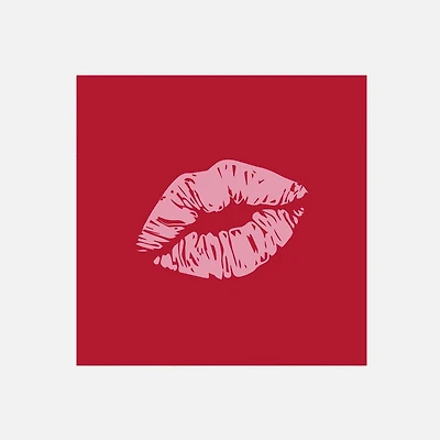 Lèvres imprimés serviettes cocktail, Paquet de 20 