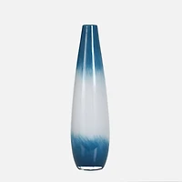 Beaker Shaped Vase, 15.4" - Blue White