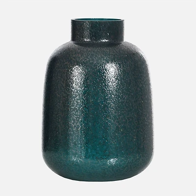 Bud Shaped Vase, 11.5" - Dark Blue Silver