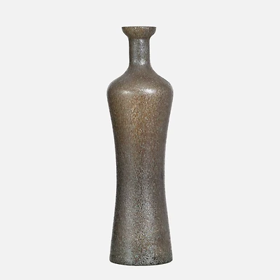 Narrow Neck Vase, Long Base - Brown Silver