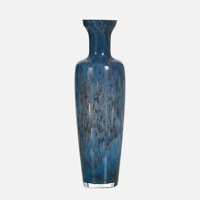 Narrow Neck Vase, Long Base - Blue